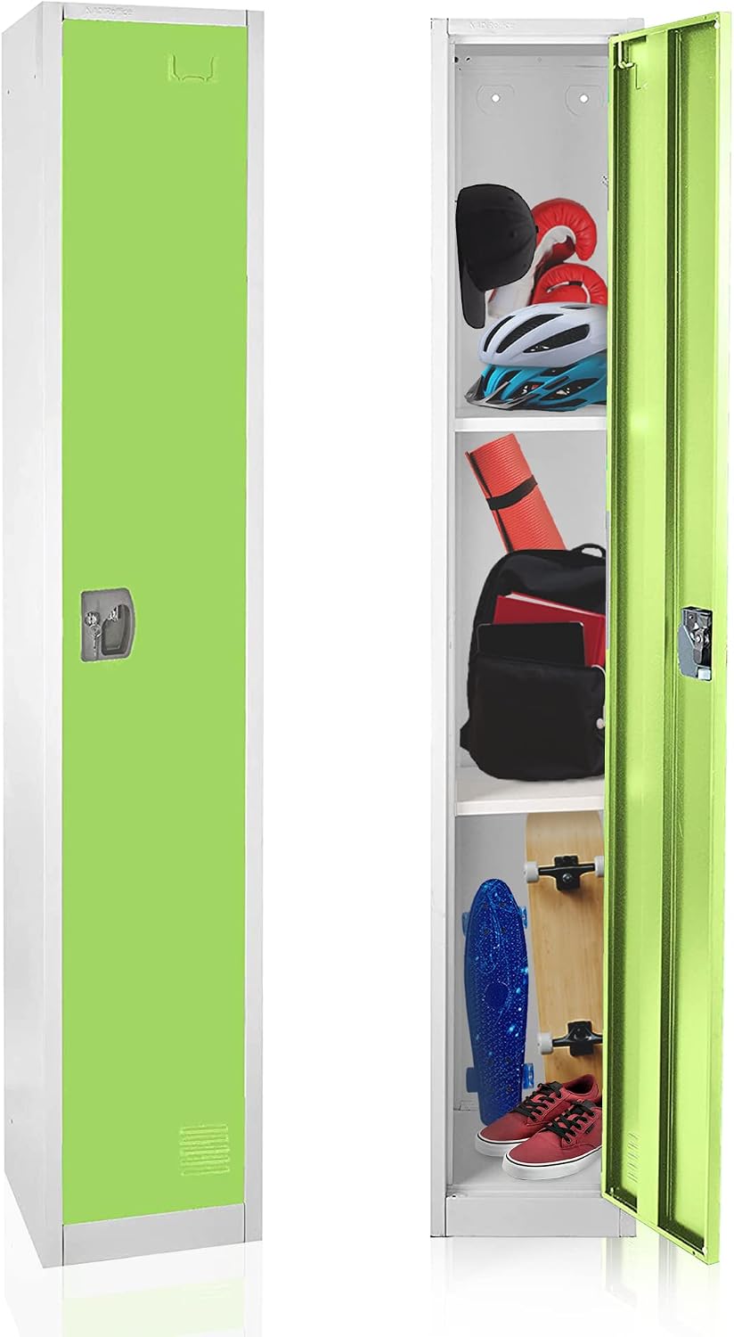 Green Single Tier Metal Storage Locker