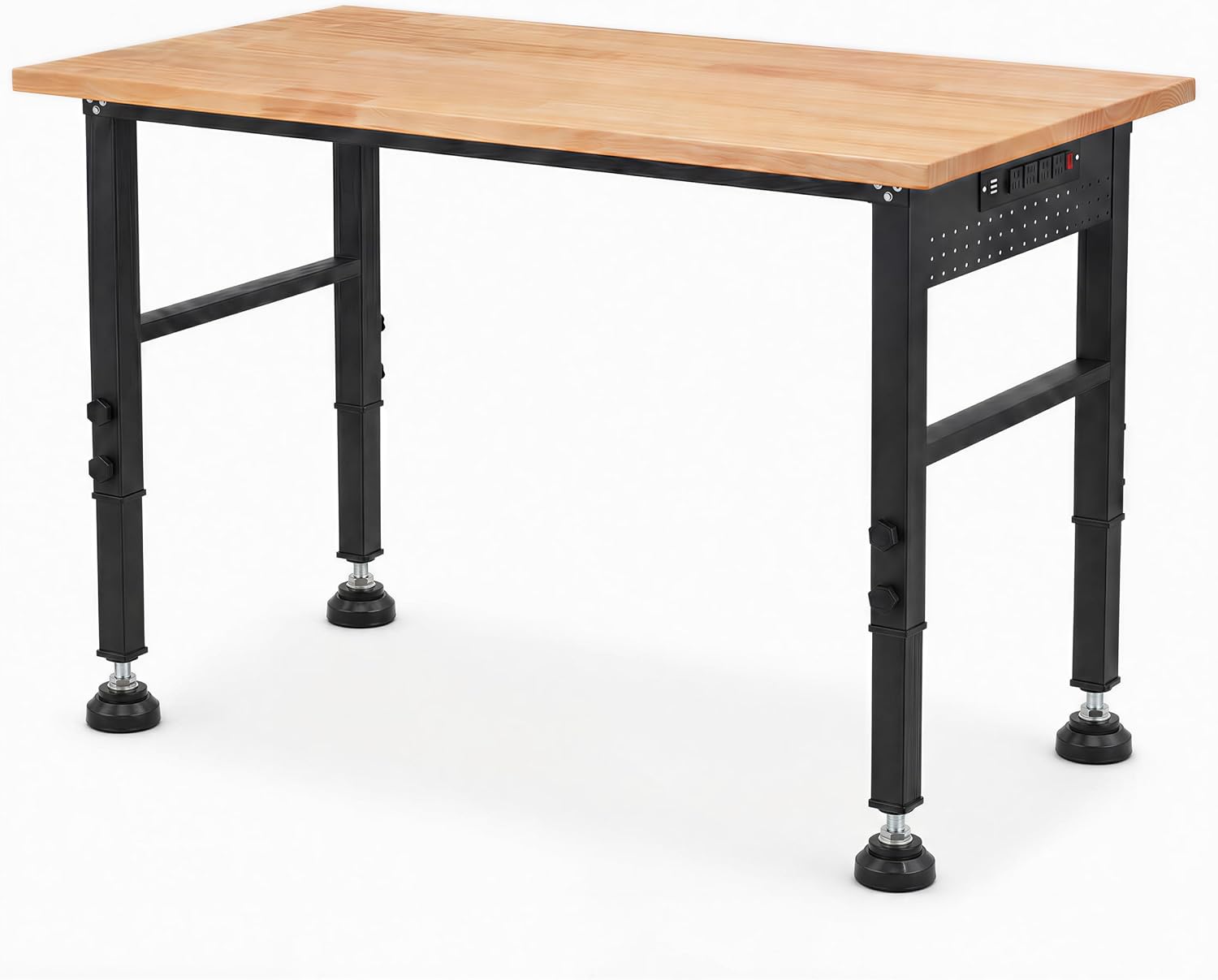 48 Inch Rubberwood Top Adjustable Heavy Duty Workbench