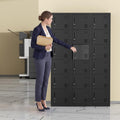 Black Six-Door Metal Employee Storage Locker