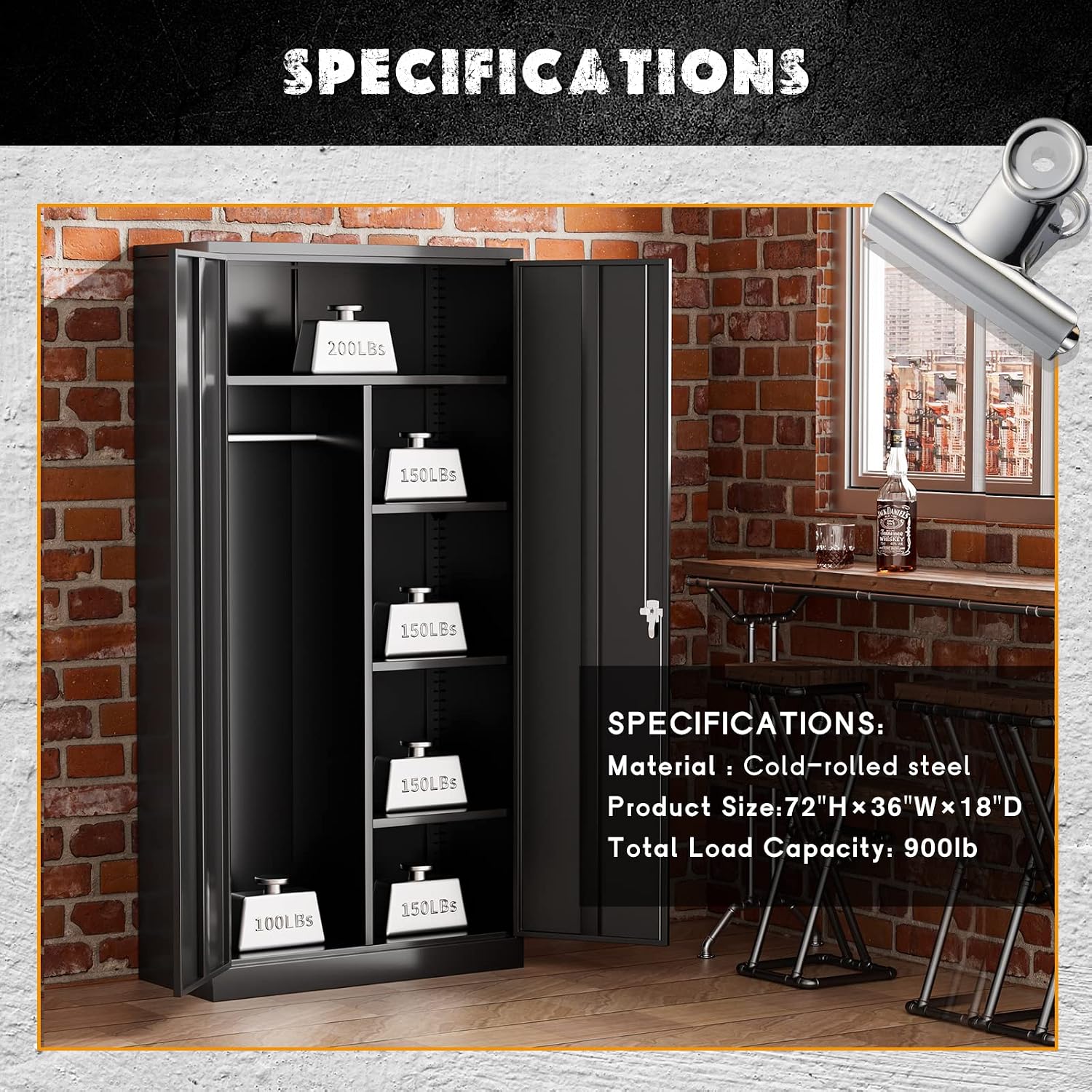 Lockable Steel Clothing Storage Wardrobe Cabinet
