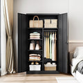 Black Lockable Steel Clothing Storage Wardrobe Locker