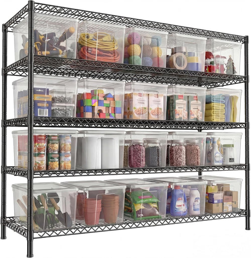 5-Tier Heavy Duty Adjustable Metal Wire Storage Shelving