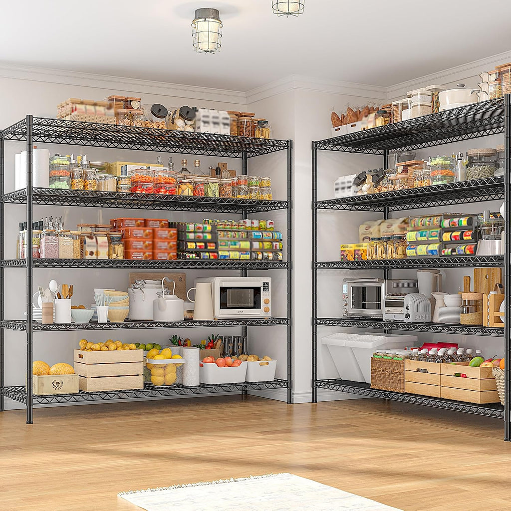 5-Tier Heavy Duty Adjustable Metal Wire Storage Shelving