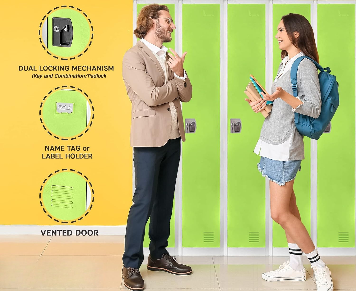 Green Single Tier Metal Storage Locker