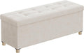 Velvet Folding Storage Ottoman Bench